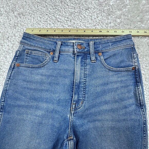 Madewell Curvy High Rise Skinny Jean Ainsworth Wash Raw Hem Edition 27 Tall - Picture 11 of 14